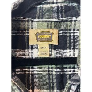 Foundry‎ Men's Sz 2XLT Long Sleeve Button up shirt 100% Cotton